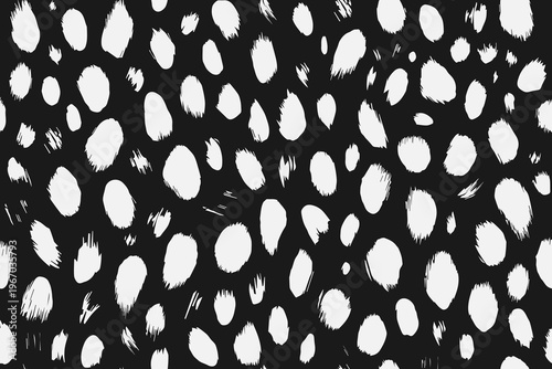 Abstract black and white background. Seamless pattern with animals skin print