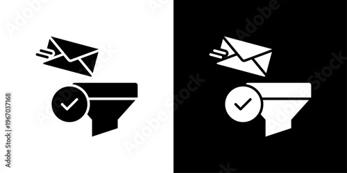 Spam Filters Icon Sheet Black And White