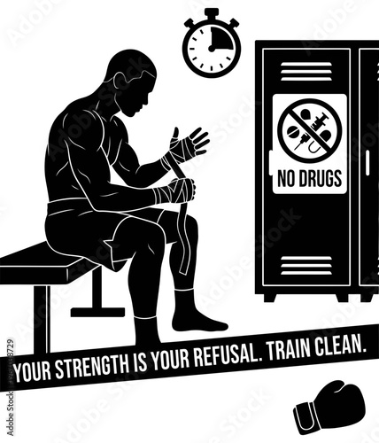 Peer Advocacy Antidrug Outreach Poster Illustration