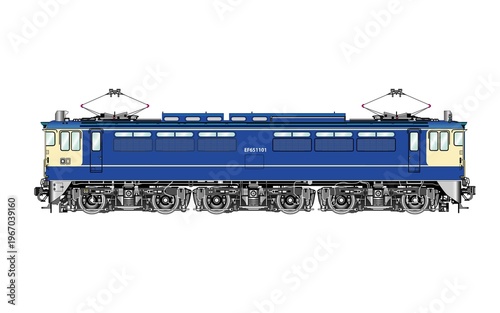 日本国有鉄道の直流電気機関車EF65のイラスト

