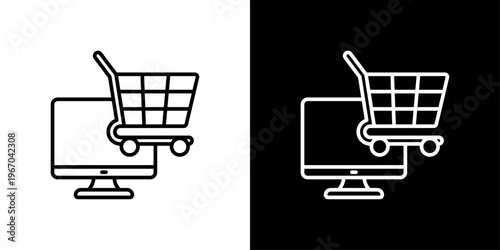 Ecommerce Icon Sheet Black And White