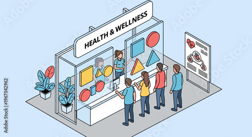 Health and Wellness Booth at a Trade Show Event.