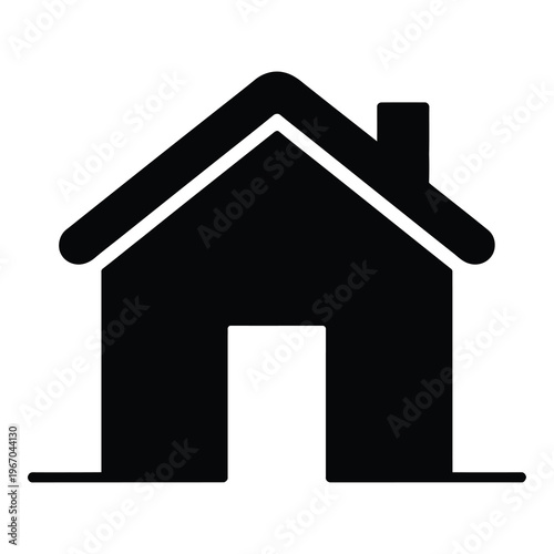 House Home Residential Building Silhouette Icon for Real Estate Property and Architecture Concepts