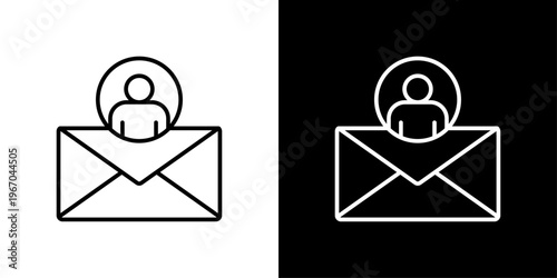 Email Account Icon Sheet Black And White
