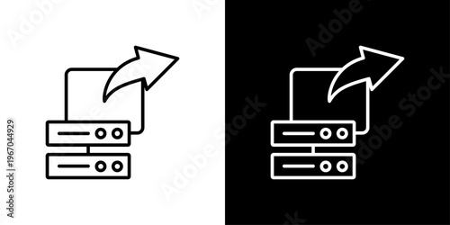 Shared Hosting Icon Sheet Black And White
