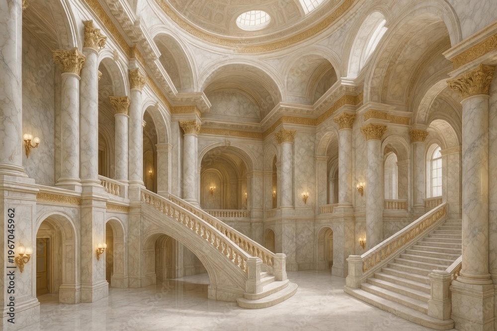 Fototapeta premium Grand marble staircase in palace