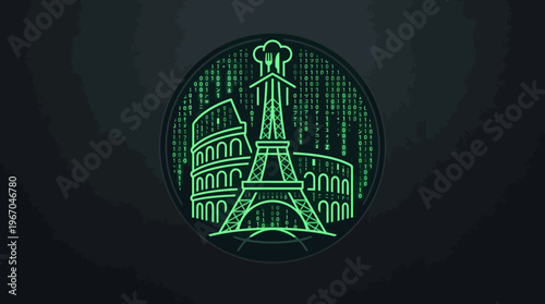 Abstract Global Landmark Silhouette Design