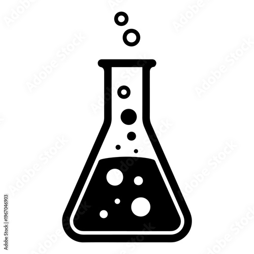 erlenmeyer flask laboratory chemistry icon