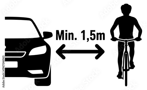 safe car overtaking bicyclist distance rule