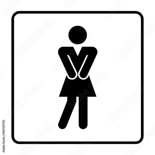 wc toilet icon senior woman urination symbol