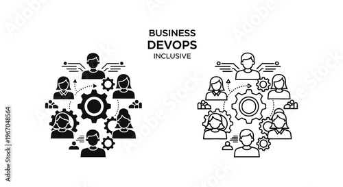 business devops inclusive teamwork Vector