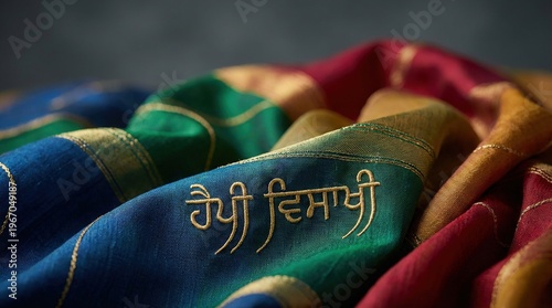 Elegant Happy Baisakhi Minimal Poster with Golden Wheat – Luxury Harvest Festival Greeting