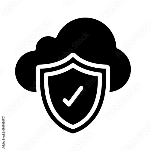 Secure Cloud Storage and Data Privacy Protection Icon