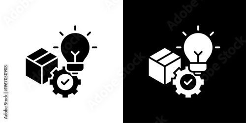 Innovation Icon Sheet Black And White
