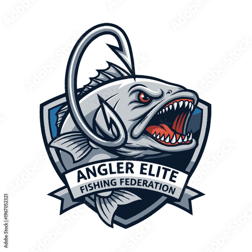 Aggressive Angler Elite Fishing Federation Emblem.