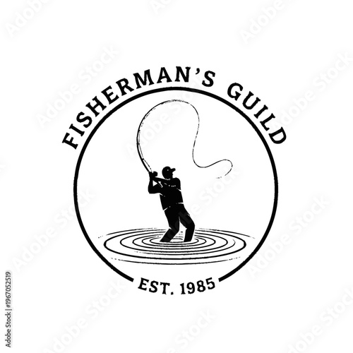 Fishermans Guild logo with angler casting a fly rod.