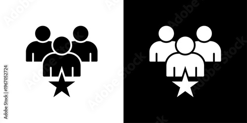 Leadership Icon Sheet Black And White