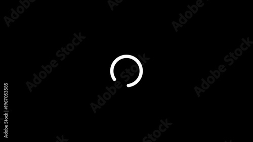 Simple Circle loading animation with transparent background. download progress, load game data, buffering process, application interface 