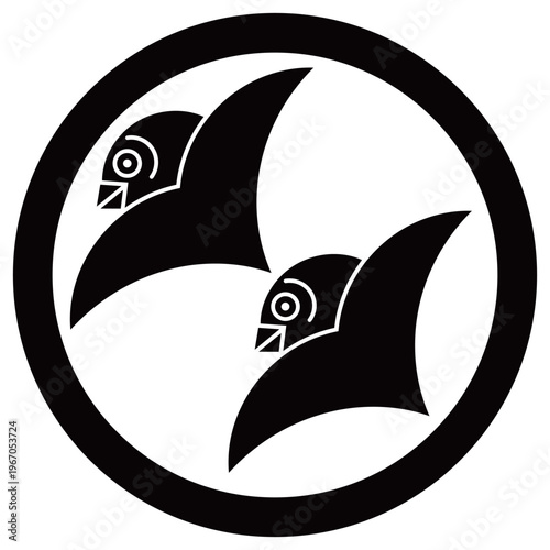 家紋です。増山家雁金といいます。