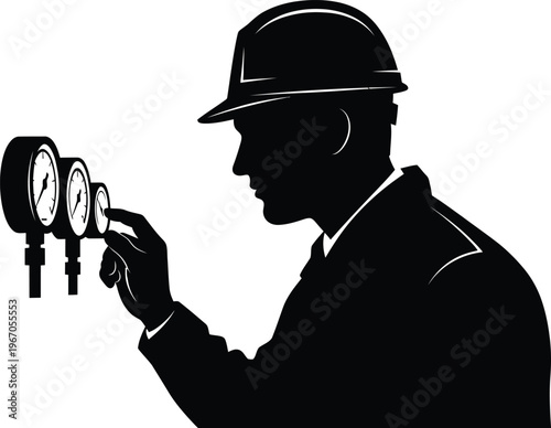 Dedicated factory worker inspecting machinery industrial labor and quality control