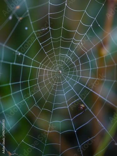 Cobweb with a tiny spider in the corner, creepy and fun,  creepy,  halloween