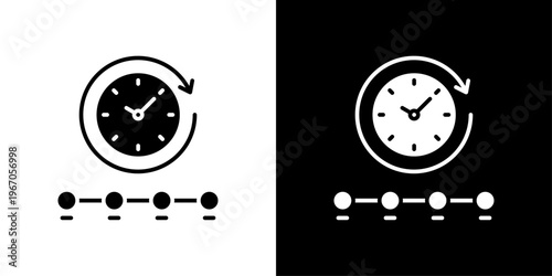 Timeline Icon Sheet Black And White
