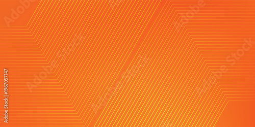 Abstract orange background with clean white zigzag geometric lines eps10