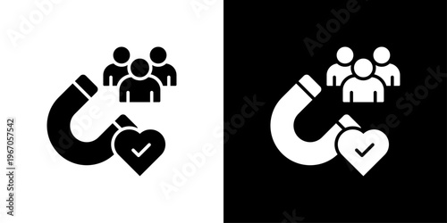 Influence Icon Sheet Black And White