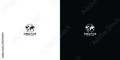 eco-friendly travel logo design reality around the world