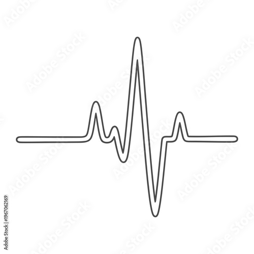 Heartbeat ekg line with heart rate