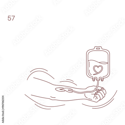 Blood donation process with illustration depictin