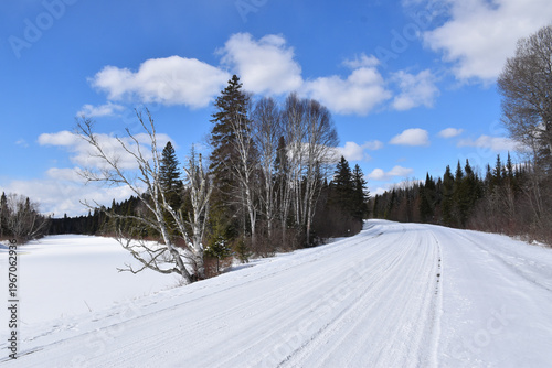 A country road in winter, Sainte-Lucie, Québec, Canada