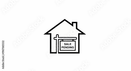 House outline with "Sale Pending" sign