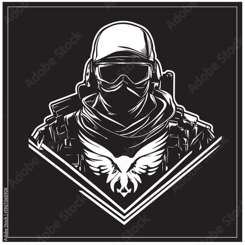 vector illustration of a man in helmet