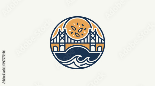 Stylized San Francisco Bridge Emblem