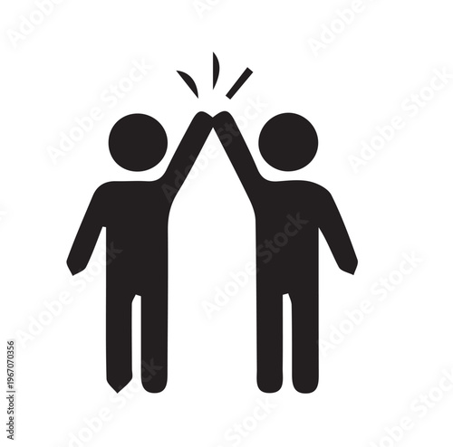 Two people bumping fists in a gesture of agreement or celebration