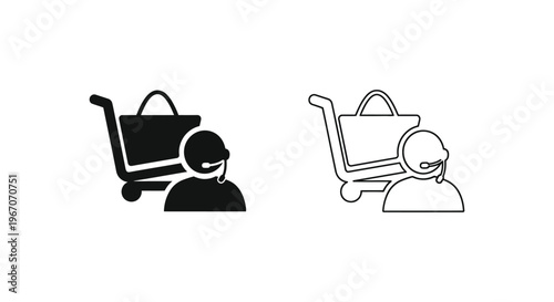 a person pushing a shopping cart Vector