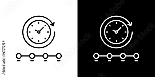 Timeline Icon Sheet Black And White