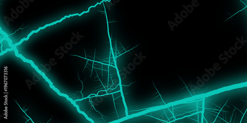 blue, black Marble Texture Template Background. Brilliant streaks of green lightning illuminate dark expanse with electric thunder dramatic display. Lightning bolt. thunder lighting on black bg