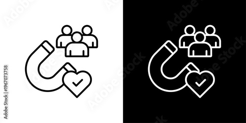 Influence Icon Sheet Black And White