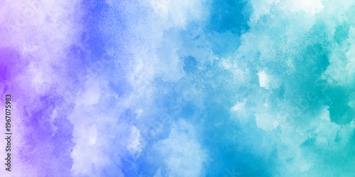 hand painted multicolor and turquoise watercolor background. grunge paper texture, beautiful and colorful watercolor used for wallpaper, banners, design. vector texture background with bright color.