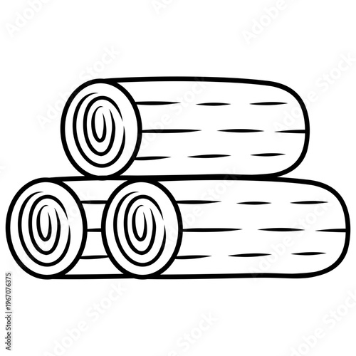 stack of wooden logs icon