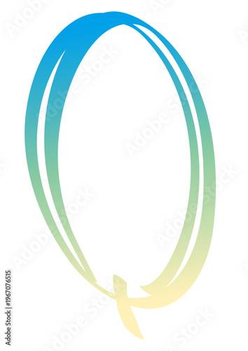 手描き縦型ふきだしマーカー風　グラデーションカラー