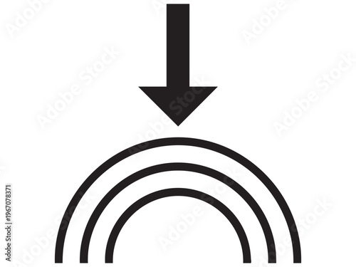 Download arrow hitting wireless signal illustration