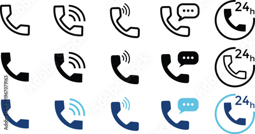 Fotografie Telephone receiver, 24-Hour Mobile Service icon