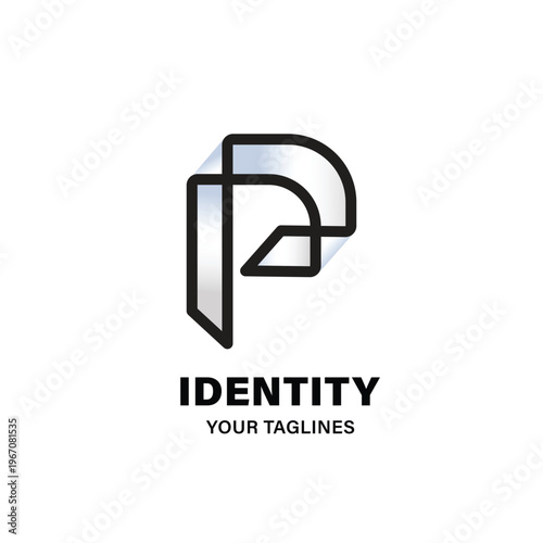 Minimalist geometric  with abstract P form