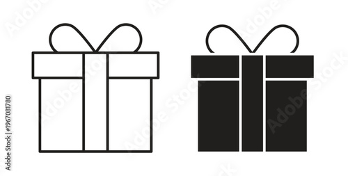 Gift icon vector pictogram pack. icon vector template