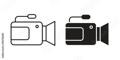 Camcorder icon vector pictogram pack. icon vector template