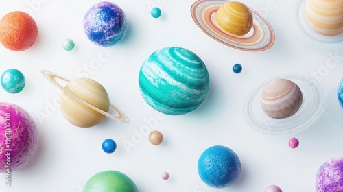 A clean, modern sale banner featuring various planets background Created With Generative AI Technology