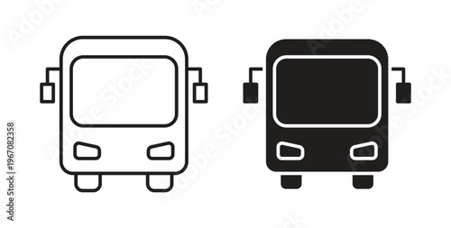 Bus icon vector pictogram pack. icon vector template